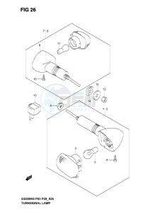 GS500 (P3) drawing TURNSIGNAL LAMP (MODEL K3)