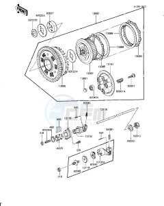 KZ 1000 J (J1-J3) drawing CLUTCH