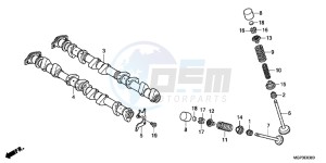 CBR1000RRD Fireblade - CBR1000RR UK - (E) drawing CAMSHAFT/VALVE