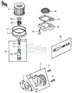 KZ 440 B (B1) drawing OIL PUMP_OIL FILTER -- 80 B1- -