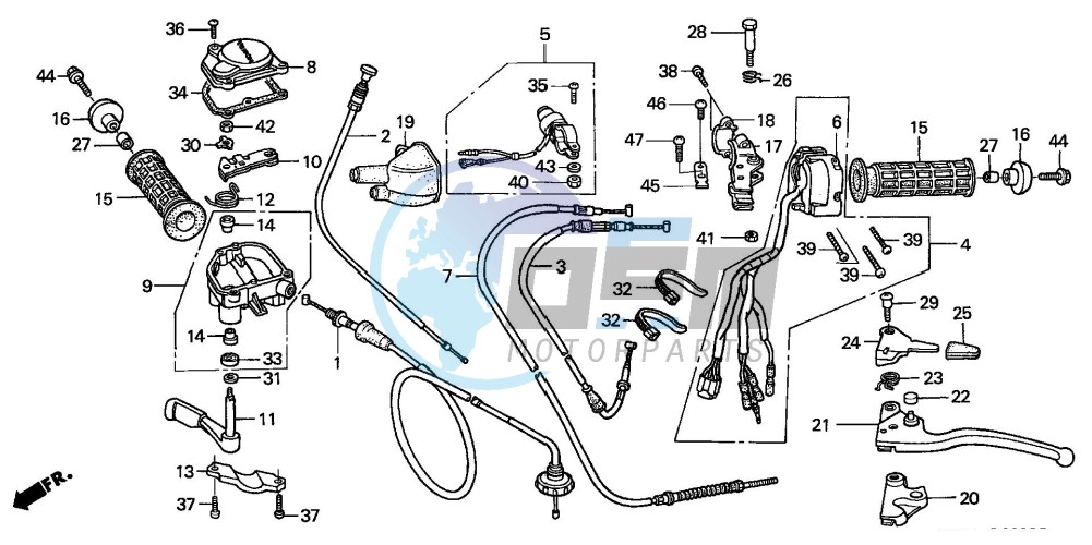 HANDLE LEVER/SWITCH/CABLE ('02-'04)