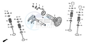 CRF250R drawing CAMSHAFT/VALVE