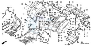 TRX680FA9 Australia - (U) drawing REAR FENDER