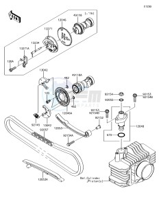 KLX110 KLX110CJF EU drawing Camshaft(s)/Tensioner