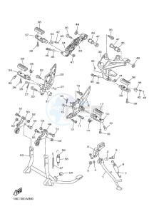 FJR1300A FJR1300-A FJR1300A ABS (B88C) drawing STAND & FOOTREST