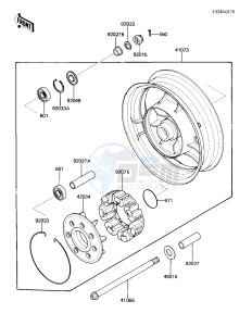 ZL 900 A [ELIMINATOR] (A1-A2) [ELIMINATOR] drawing REAR WHEEL_HUB