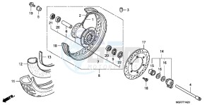 VT750SB drawing FRONT WHEEL