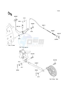 KLX 110 A (KLX110 MONSTER ENERGY) (A6F-A9FA) A7F drawing BRAKE PEDAL