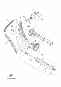 XTZ690-U TENERE 700 (BW32) drawing CAMSHAFT & CHAIN