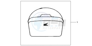 NC700DC Integra E drawing TOP BOX INNERBAG