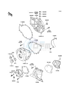 KLE500 KLE500B7F GB XX (EU ME A(FRICA) drawing Engine Cover(s)