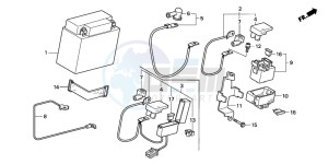 CBF600N drawing BATTERY