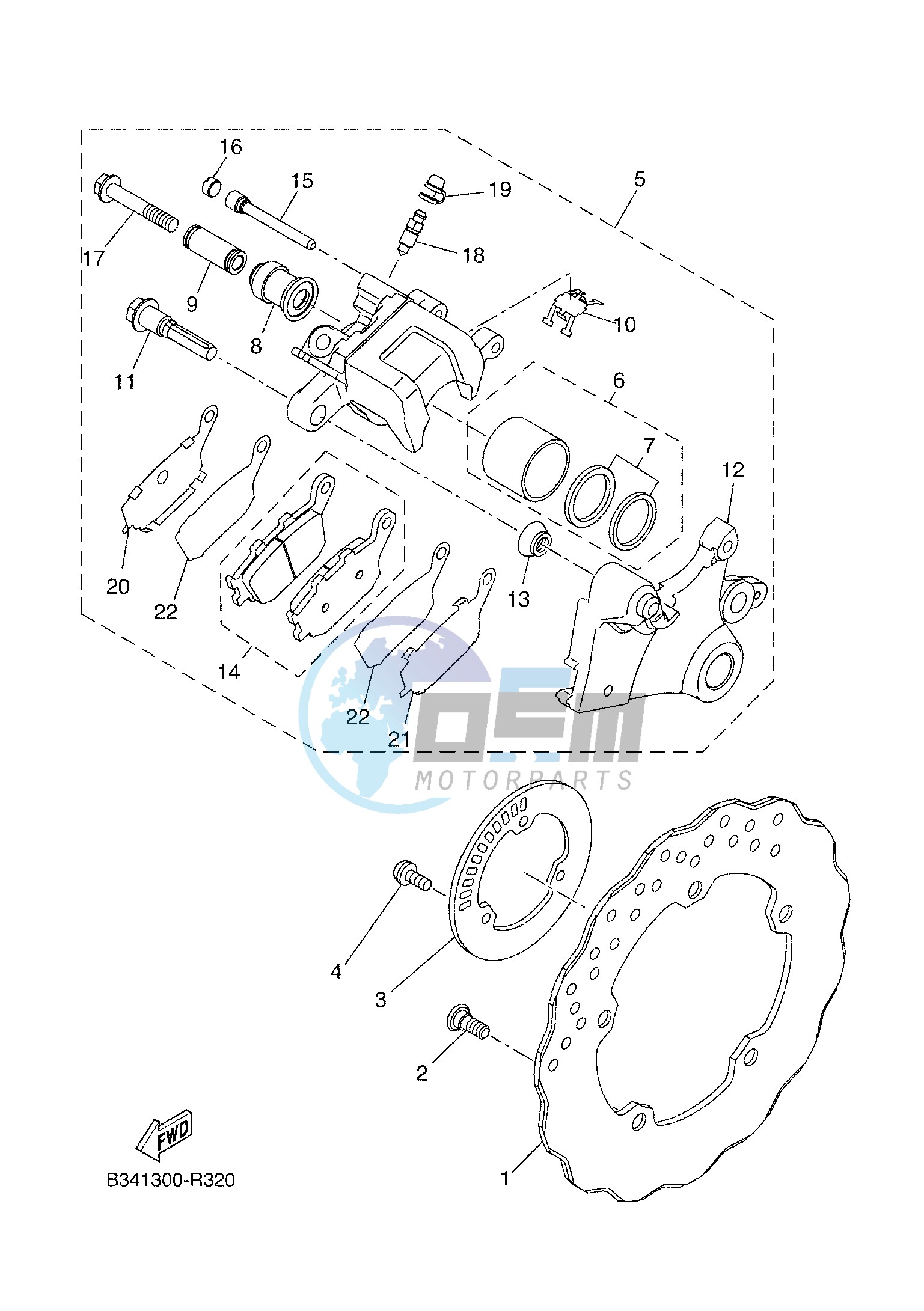 REAR BRAKE CALIPER