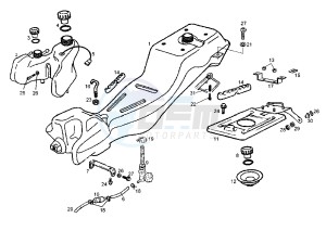 GPR REPLICA RACING - 50 cc drawing FUEL AND OIL TANK