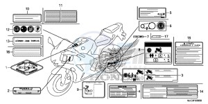 CBR600RAD CBR600RR ABS UK - (E) drawing CAUTION LABEL