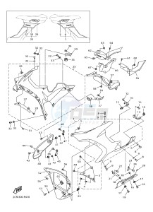 YZF-R1 998 R1 (2CRJ 2CRK) drawing COWLING 2