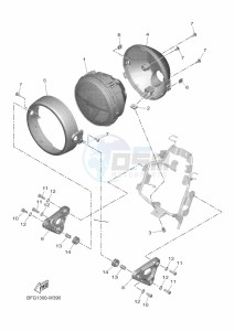 XSR125 MTM125 (BGX3) drawing HEADLIGHT