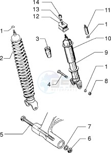 PX 125 E drawing Rear Shock absorber