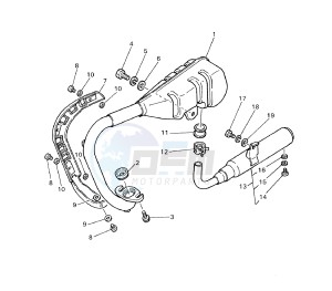 PW 50 drawing EXHAUST