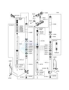 KX250F KX250ZGF EU drawing Front Fork