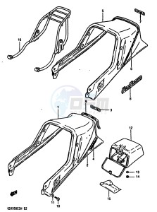 GSX550E (F-G-H) drawing SEAT TAIL COVER (GSX550EFF EFG)