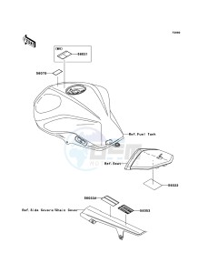 Z750 ZR750L8F GB XX (EU ME A(FRICA) drawing Labels