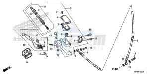 CRF250RG CRF250R ED drawing FR. BRAKE MASTER CYLINDER