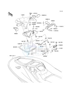 JT 900 D [900 STX] (D1) [900 STX] drawing HULL FRONT FITTINGS