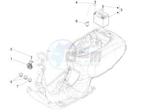 LX 125 4T 3V IE NOABS E3 (APAC) drawing Remote control switches - Battery - Horn