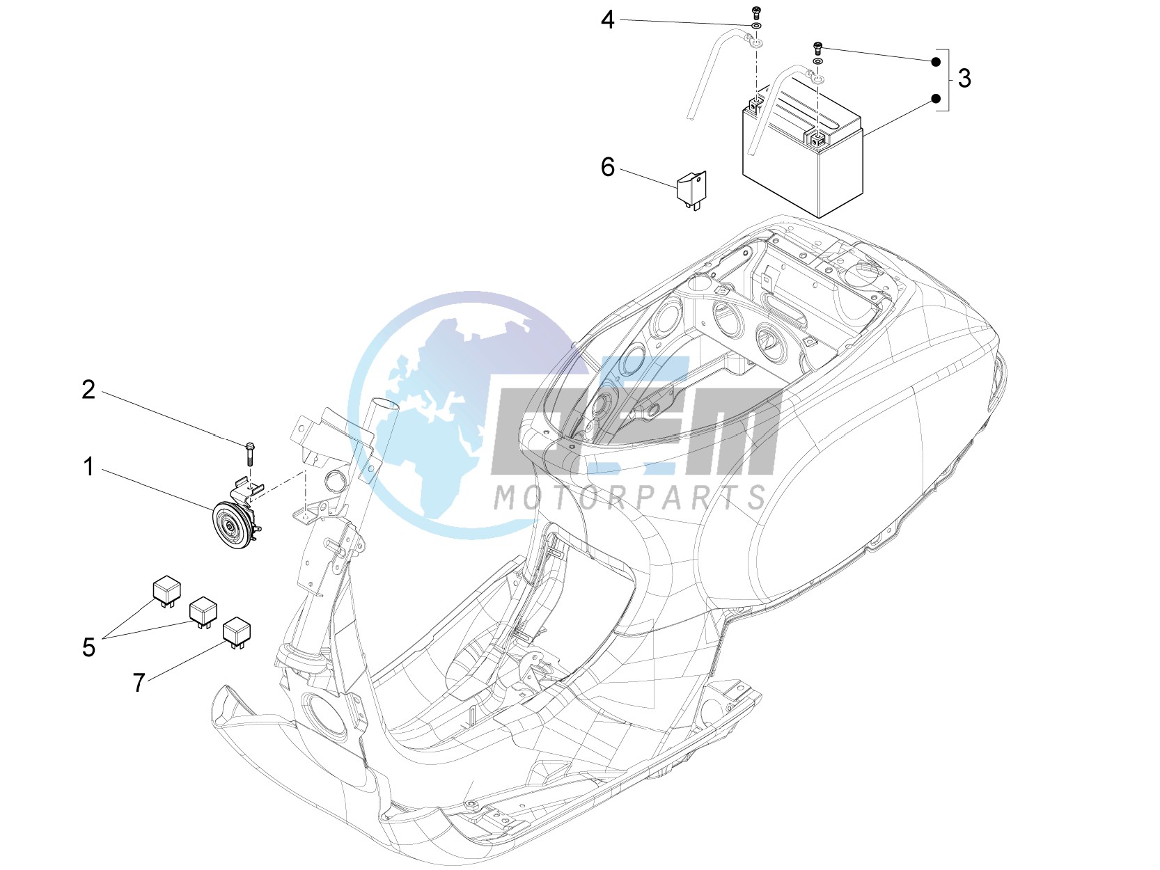 Remote control switches - Battery - Horn