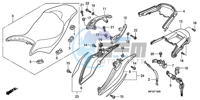 SEAT/REAR COWL