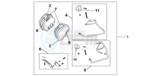 VFR800A9 UK - (E / ABS MME) drawing 35L PANNIER PEARL SUNBEAM WHITE