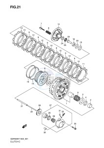 GSF650 (E2) Bandit drawing CLUTCH