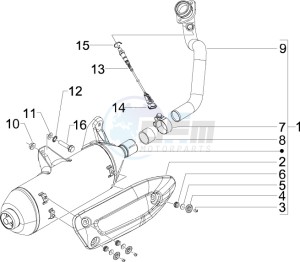 X7 125 ie Euro 3 drawing Silencer