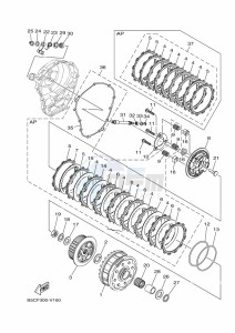 XSR900 MTM850 (BAEE) drawing CLUTCH