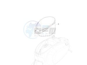 125 4T 3V I GET ie Primavera (APAC) (AU, EX, JA, KR, VT) drawing Helmet huosing - Undersaddle