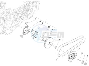 GTS 125 4T 3V ie Super (APAC) (RK, VT) drawing Driving pulley