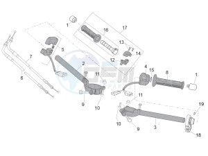 RSV4 1000 RR (EMEA) (EU, IL) drawing Handlebar - Controls