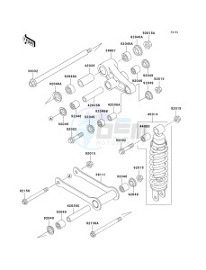 VN 800B [VULCAN 800 CLASSIC] (B6-B9) [VULCAN 800 CLASSIC] drawing SUSPENSION_SHOCK ABSORBER