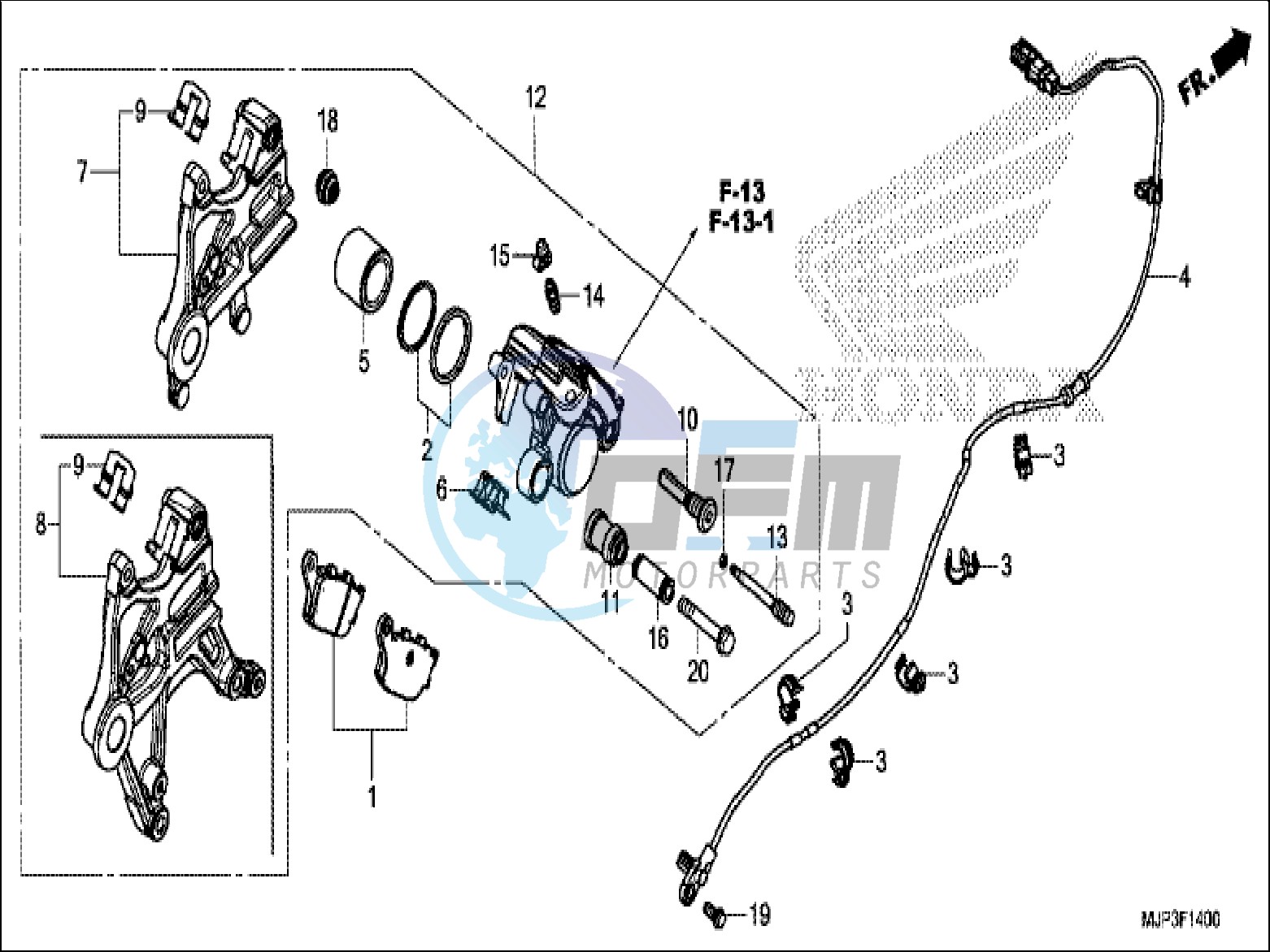 REAR BRAKE CALIPER