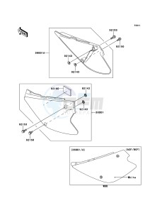 KX85/KX85-<<II>> KX85BCF EU drawing Side Covers