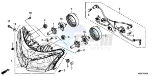 CBR300RAF CBR300RA Europe Direct - (ED) drawing HEADLIGHT