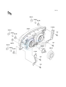 ZX 750 P [NINJA ZX-7R] (P5-P8) [NINJA ZX-7R] drawing HEADLIGHT-- S- -