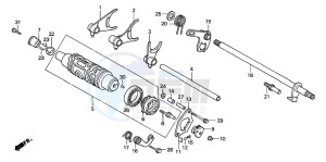 TRX300FW FOURTRAX 300 4X4 drawing GEARSHIFT DRUM