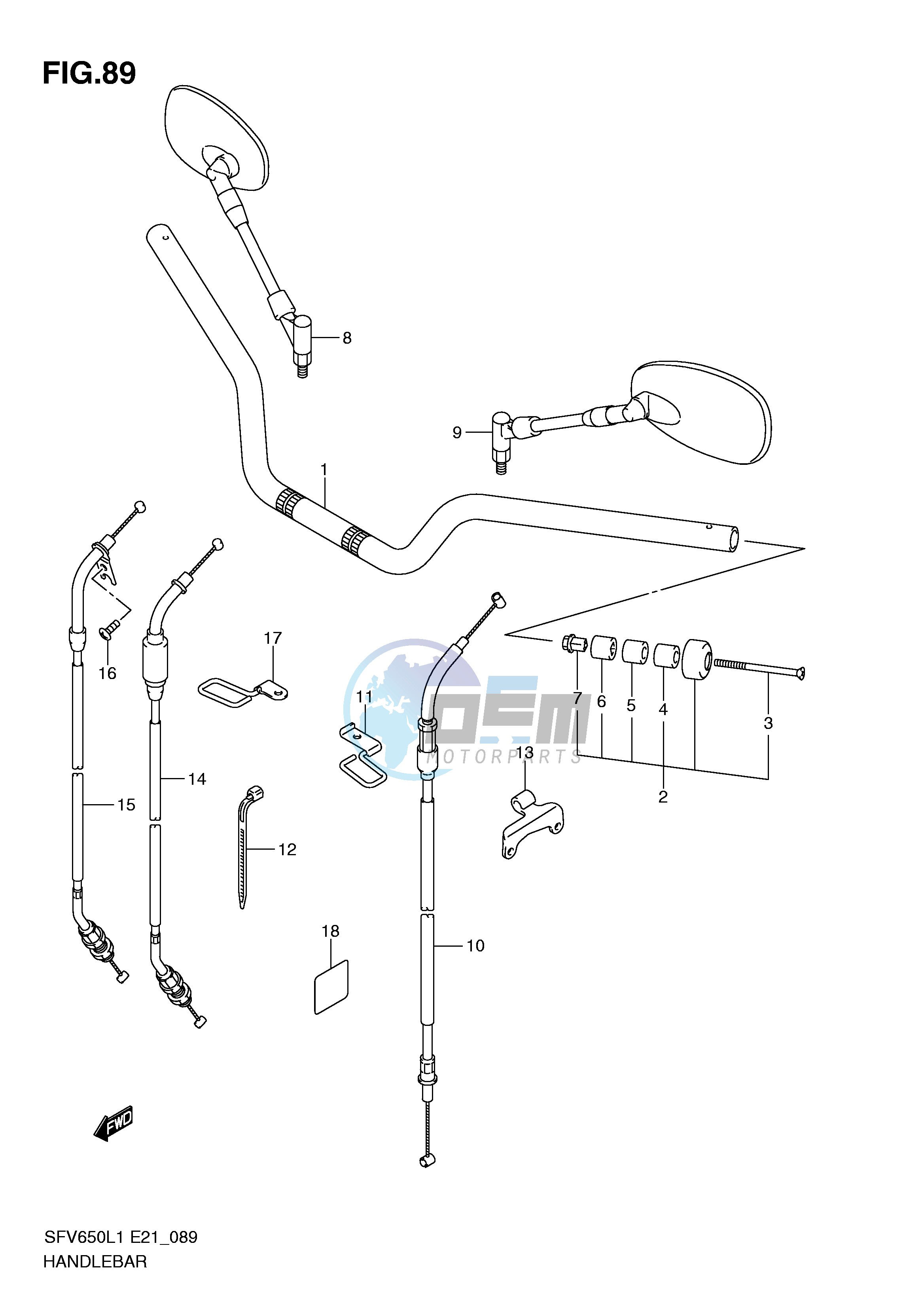 HANDLEBAR (SFV650L1 E21)