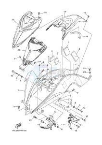 YFM700R YFM700RE RAPTOR 700R (1PE6 1PE7 1PE8) drawing FRONT FENDER