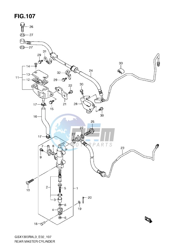 REAR MASTER CYLINDER