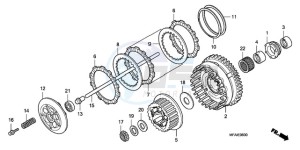 CBF1000A9 France - (F / ABS CMF) drawing CLUTCH