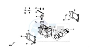 GTS 300i ABS drawing CYLINDER MET PISTON