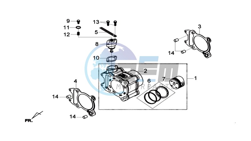 CYLINDER MET PISTON